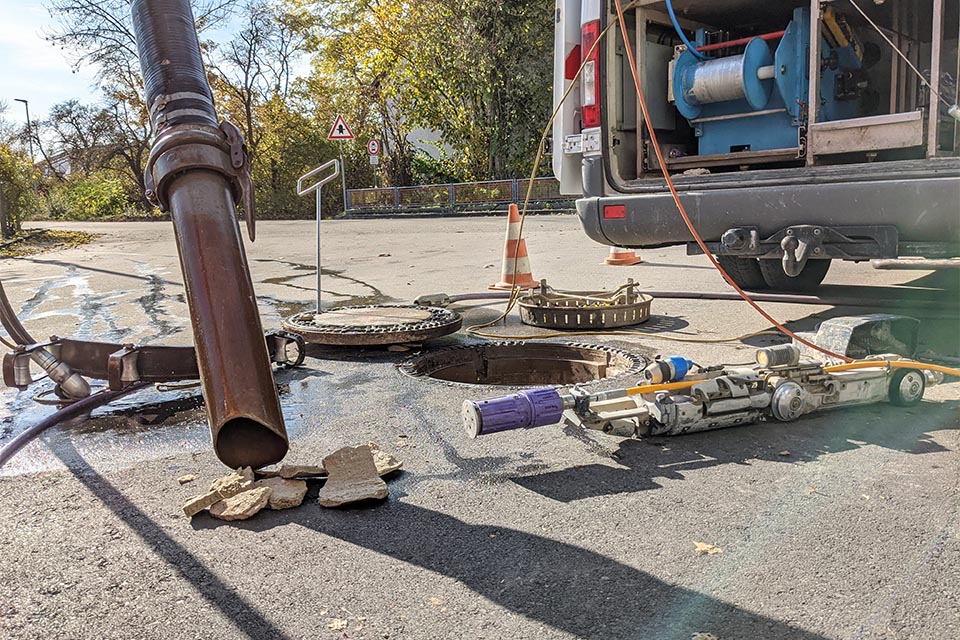 Hoechstdruck-Wasserstrahlen in Aktion